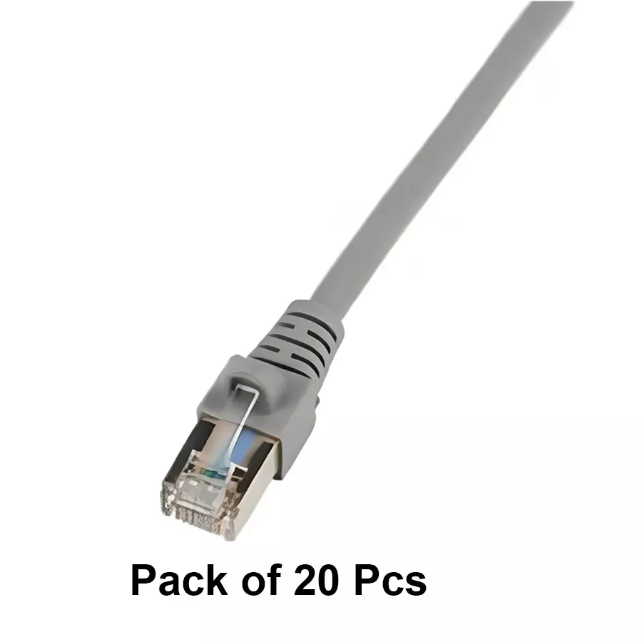 HELUKABEL Patch Cable RJ45 Connector 6e Category PVC 7.5 m Grey, 82862 (Pack of 20 Pcs)
