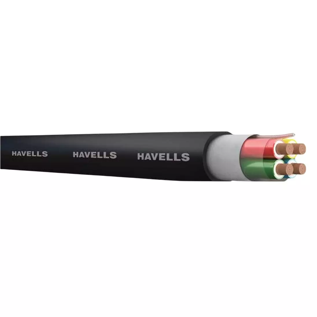 Havells Flexible Industrial Shielded Cable PVC (Type D) Insulation 4 Core 2.50 mm² Nominal Area 1000 m, WHSFDSKG42X5