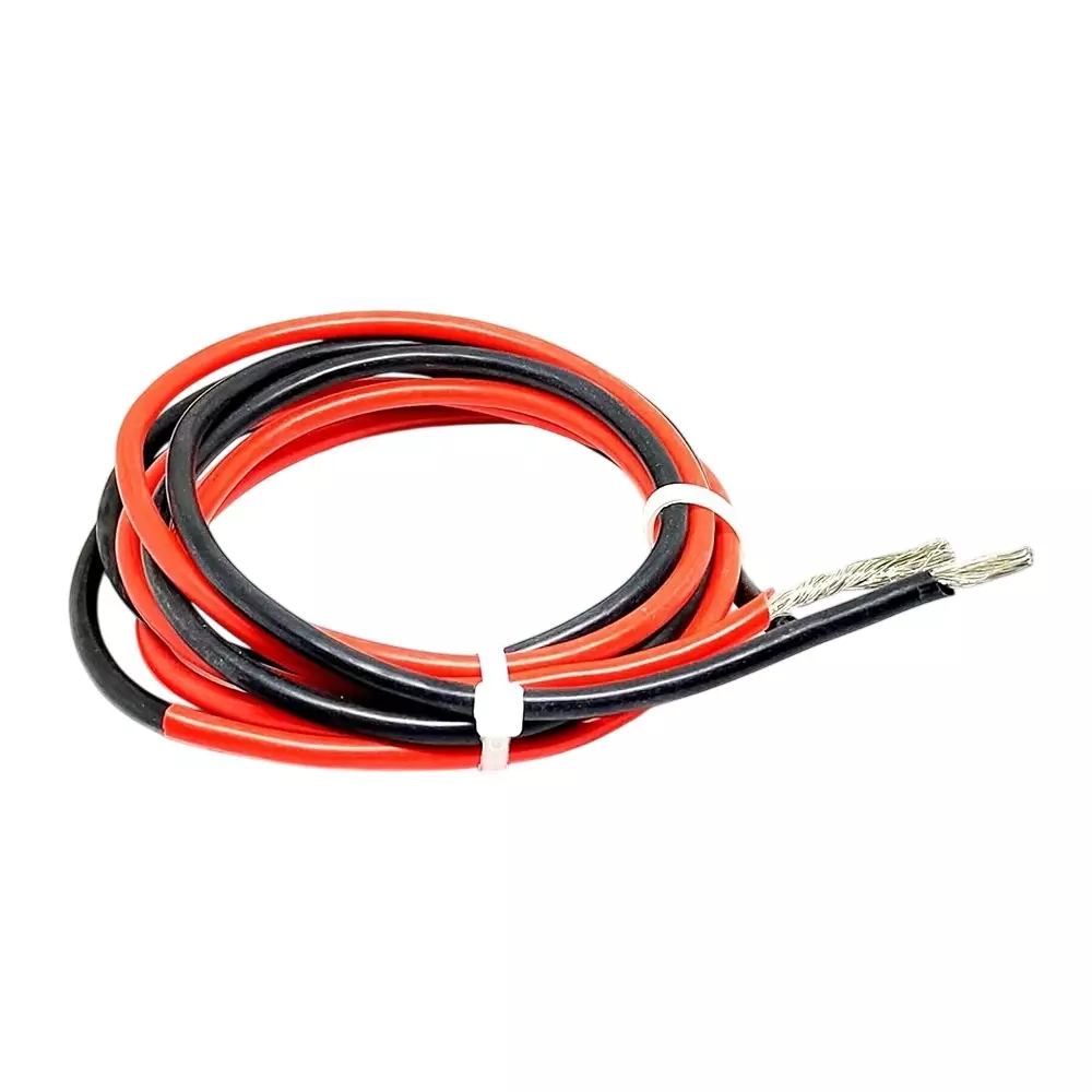 Invento Flexible Silicone Wire Red & Black Combo 1 m Length Each 13 AWG 75 A Current Capacity Tinned Copper Conductor, ISC 3011