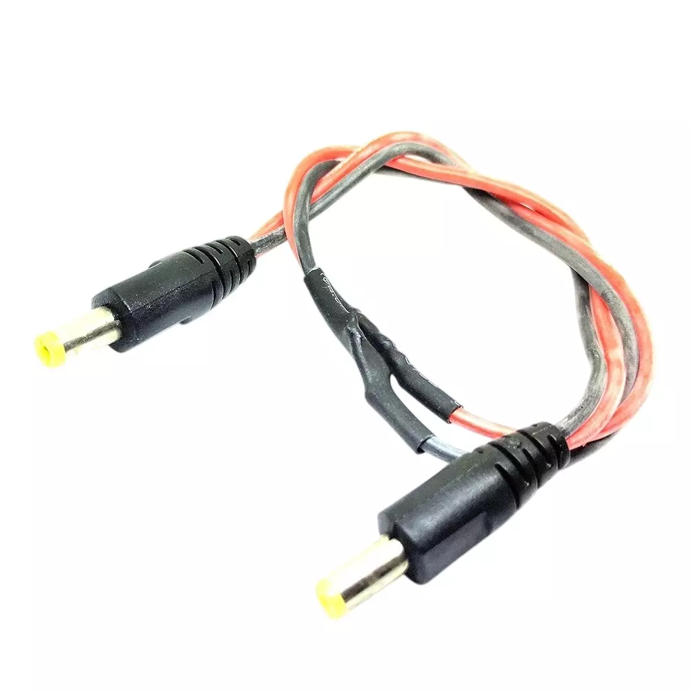 Invento DC Jack Plug Silicone Power Cable Male to Male 300 mm Length 20 AWG Tinned Copper Conductor, ISC 3006-B2 (Pack of 4 Pcs)