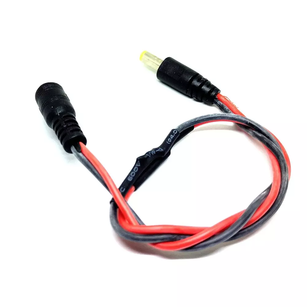 invento-dc-jack-plug-silicone-power-cable-male-to-female-300-mm-length-20-awg-tinned-copper-conductor-isc-3006-c4-pack-of-8-pcs