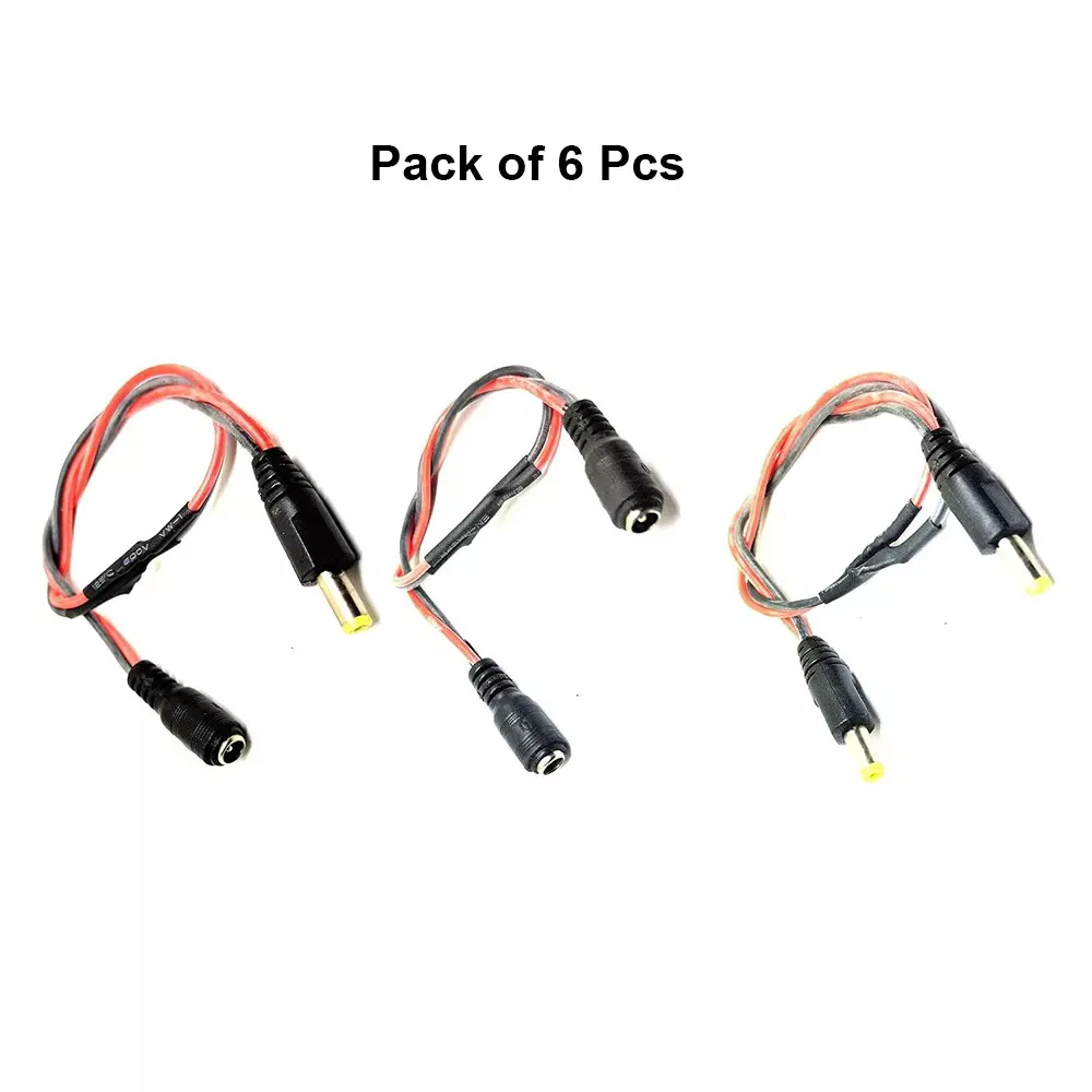 invento-dc-jack-plug-silicone-power-cable-female-to-female-male-to-female-male-to-male-300-mm-length-20-awg-tinned-copper-conductor-isc-3006-g3-pack-of-6-pcs