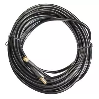 NBR RG-174 SMA Male to SMA Female Wifi Extension Jumper Cable PVC Jacket 50 Ω Impedance 50 m, Black