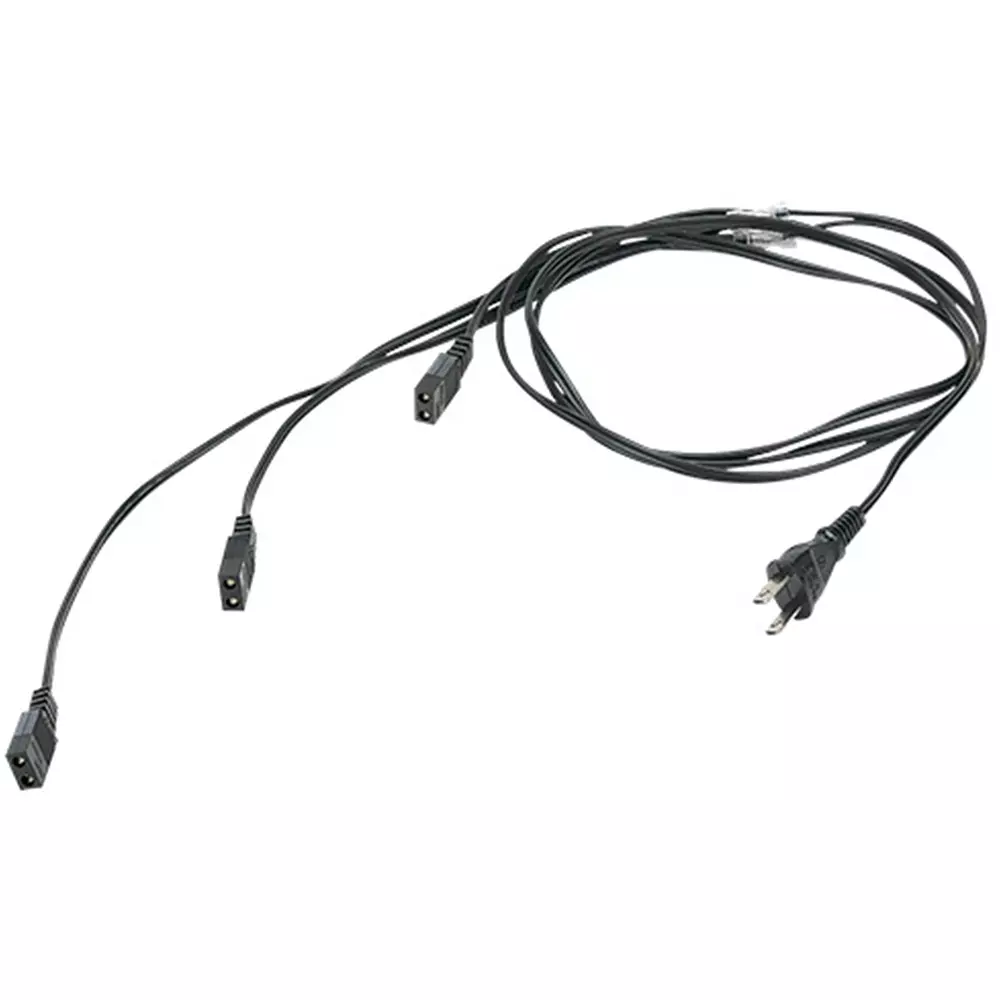 NITTO KOGYO Plug Cord with Outlet Black, RD48-1RD