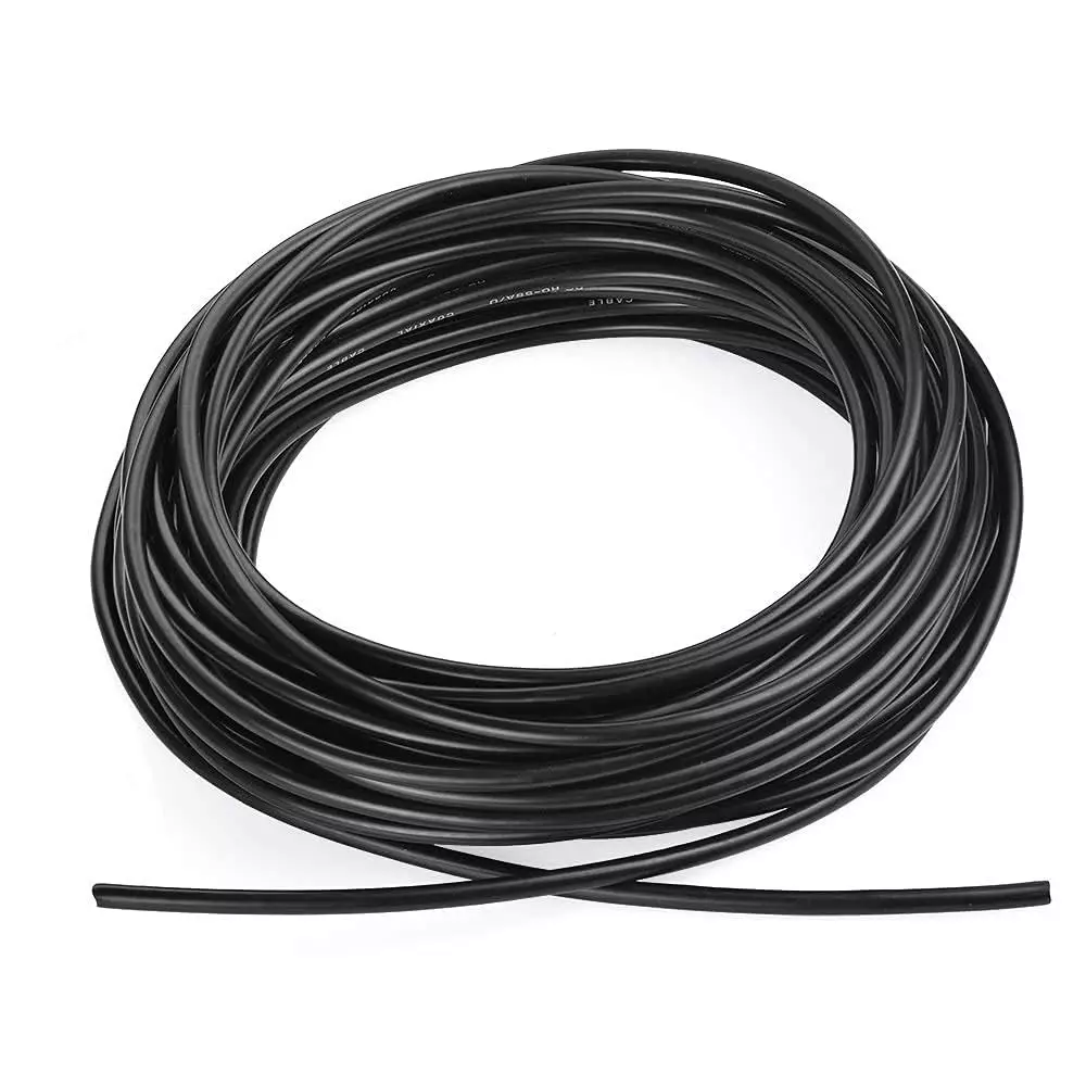 GENERIC RG-58 Low Loss Coaxial Cable PVC Jacket 50 cm Length 1000 MHz Frequency without Connector, COAC002
