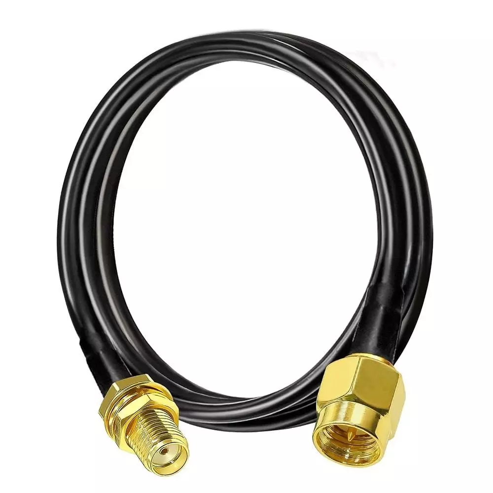 GENERIC RG-58 SMA Male to SMA Female Coaxial RF Antenna Extension Cable 10 m Length Black, CA0094