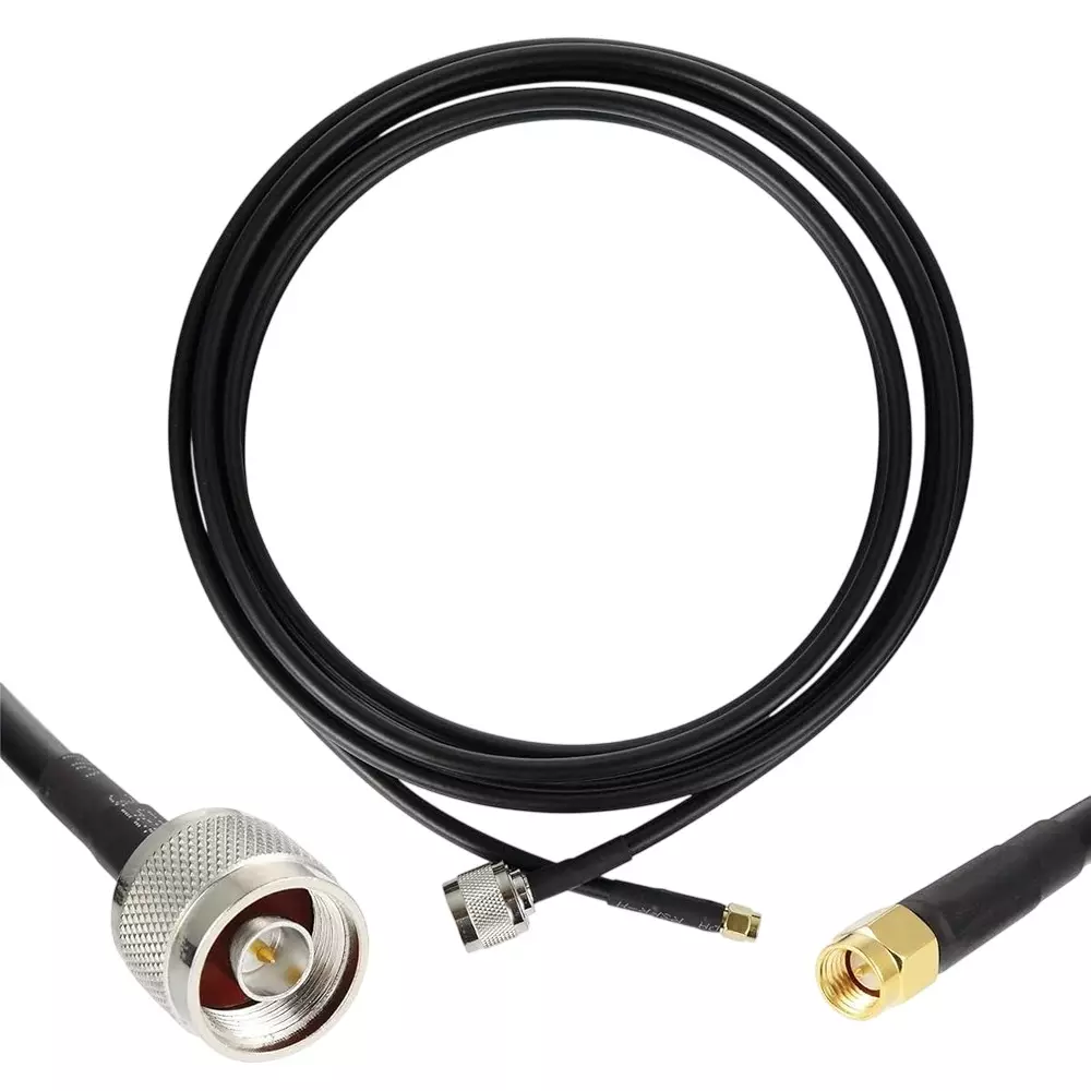 GENERIC RG-58 N-Male to SMA Male Ultra Low Loss Coaxial Antenna Extension Cable 2 m Length, CA0105-1
