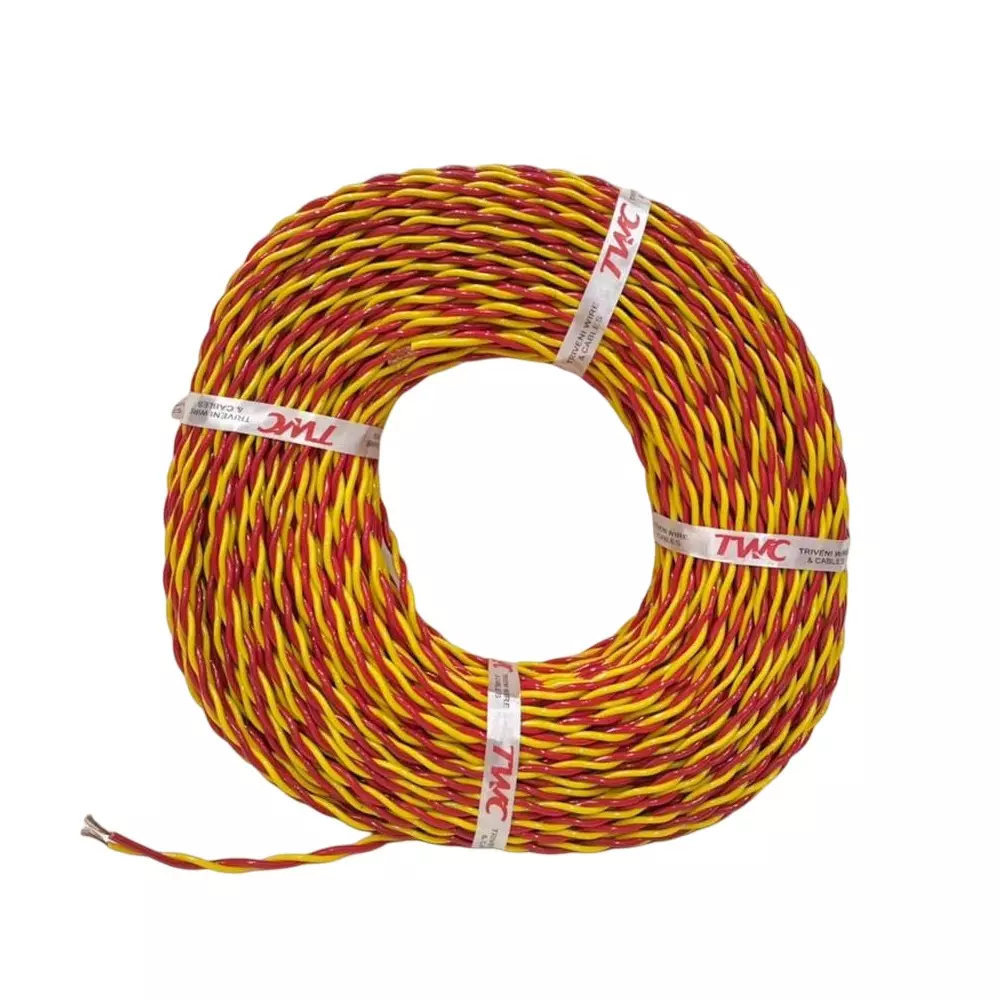 GENERIC 2 Core Electrical Wire CCA Copper Flexible 1100 V FR-PVC Insulated 0.75 Sq.mm Size 15 m, EP040