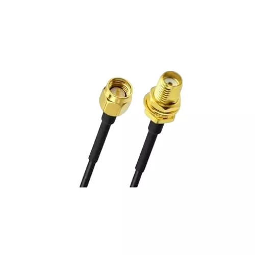 GENERIC RG-174 SMA Male to SMA Female Low Loss Jumper RF Coaxial Cable 9 m Length, Black