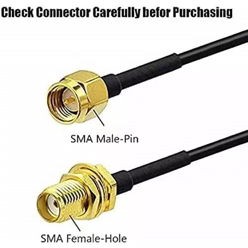 generic-rg-174-sma-male-to-sma-female-low-loss-jumper-rf-coaxial-cable-9-m-length-black