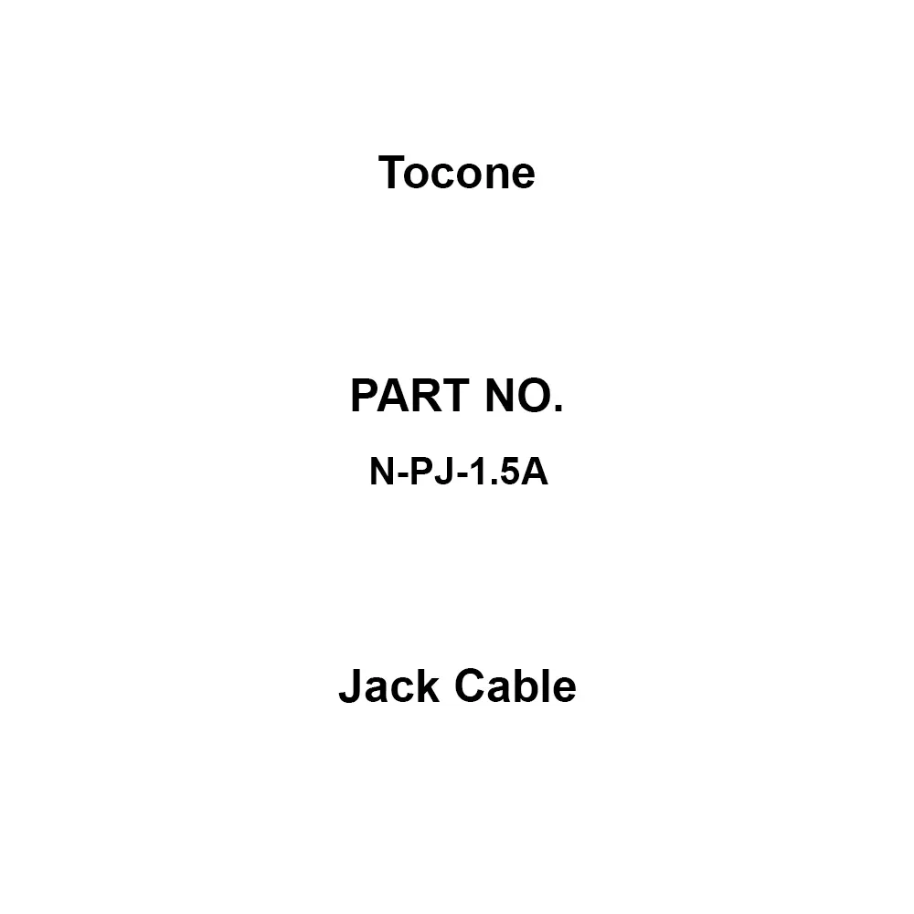 Tocone Jack Cable N type Connector Type TA-16 Crimping Type Jack Cutting Shape, N-PJ-1.5A