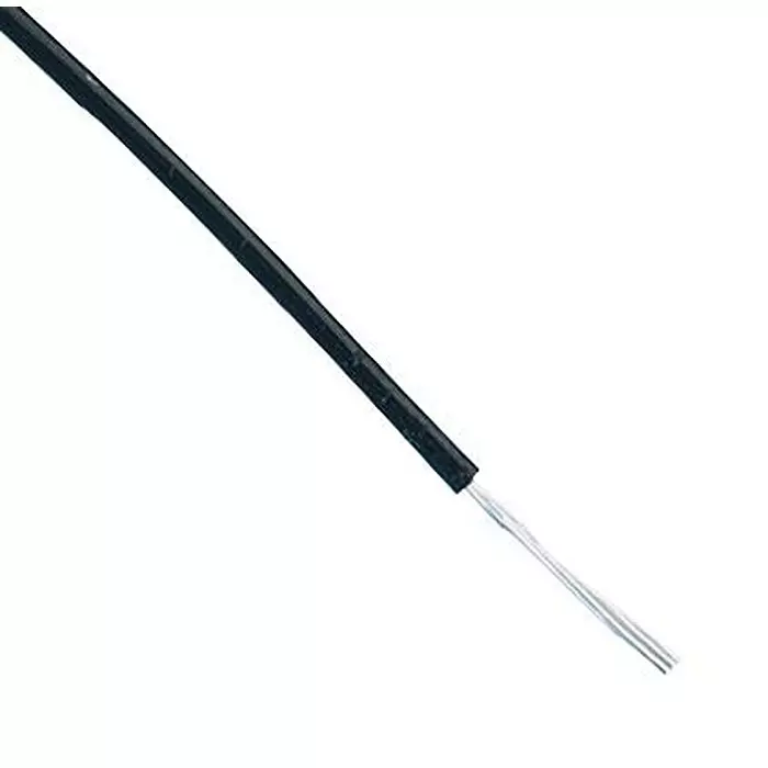 BRAND REX Wire, Ptfe, B, Black, 7/0.2Mm, 25M, SPC00447A002 25M