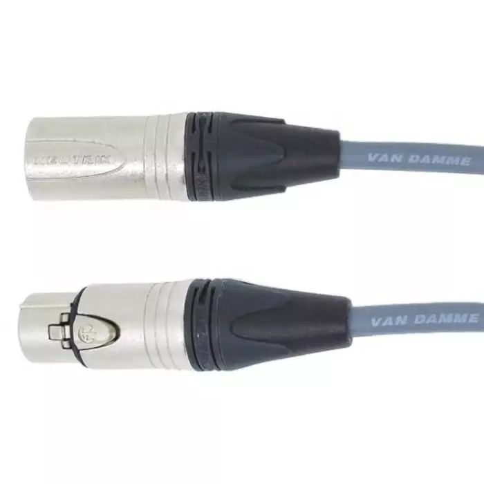 VAN DAMME Male 5 Pin XLR to Female 5 Pin XLRCable Grey 10 m, 401-029-081