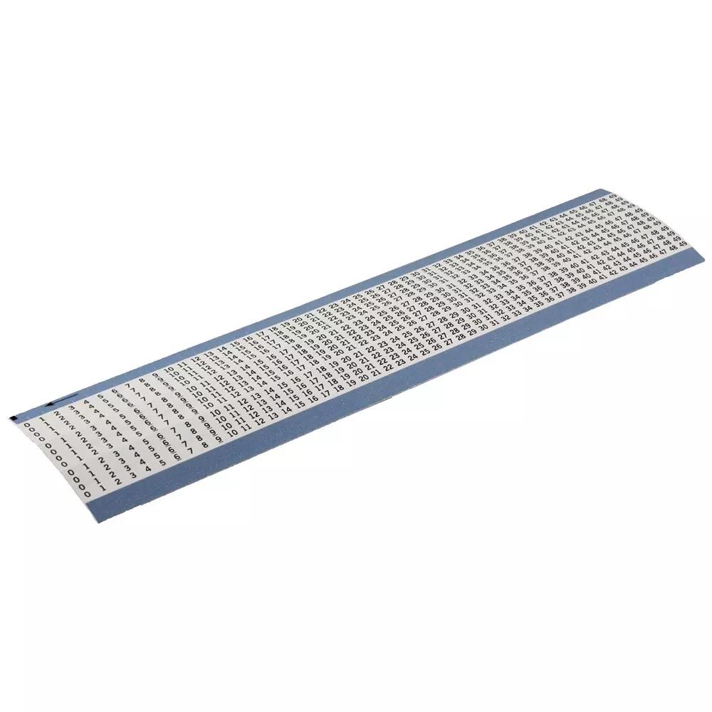 BRADY Wire Marker Cards, 1.5In/38Mml, 0-49, Black On White, Tmm-0-49-Pk (Pack of 25)