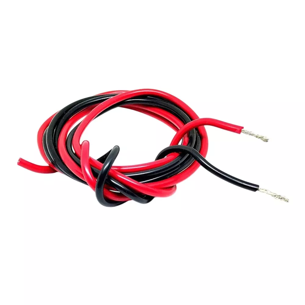 Invento Flexible Silicone Wire Red & Black Combo 10 m Length Each 17 AWG 28 A Current Capacity Tinned Copper Conductor, ISC 3010-4