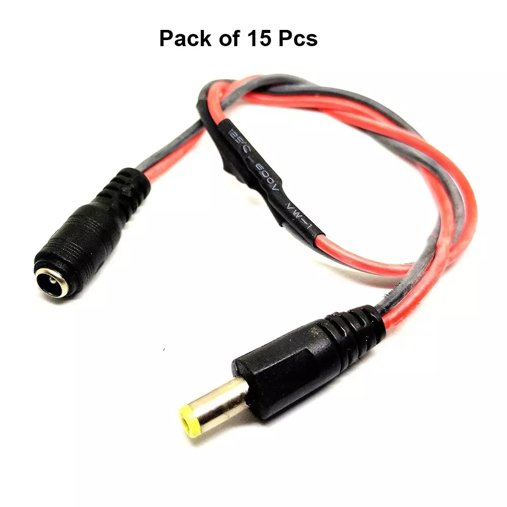 invento-dc-jack-plug-silicone-power-cable-male-to-female-300-mm-length-20-awg-tinned-copper-conductor-isc-3006-c6-pack-of-15-pcs