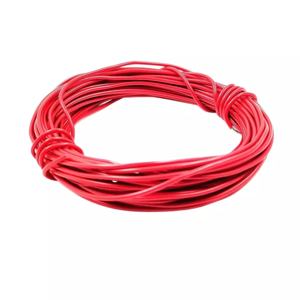 Invento PVC Flexible Wire Red 20 m Length 20 AWG 0.5 sq.mm 1.5 A Current Capacity Tinned Copper Conductor, ISC 830-6