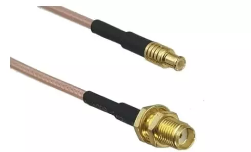 NBR RG-316 SMA Female to MCX Male Straight Multi-Purpose Pigtail Jumper Coaxial Extension Cable 50 Ω Impedance 5 m, Multi Color