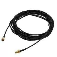 NBR RG-174 SMA Male to SMA Female Wifi Antenna Extension Cable PVC Jacket 50 Ω Impedance 2 m, Black