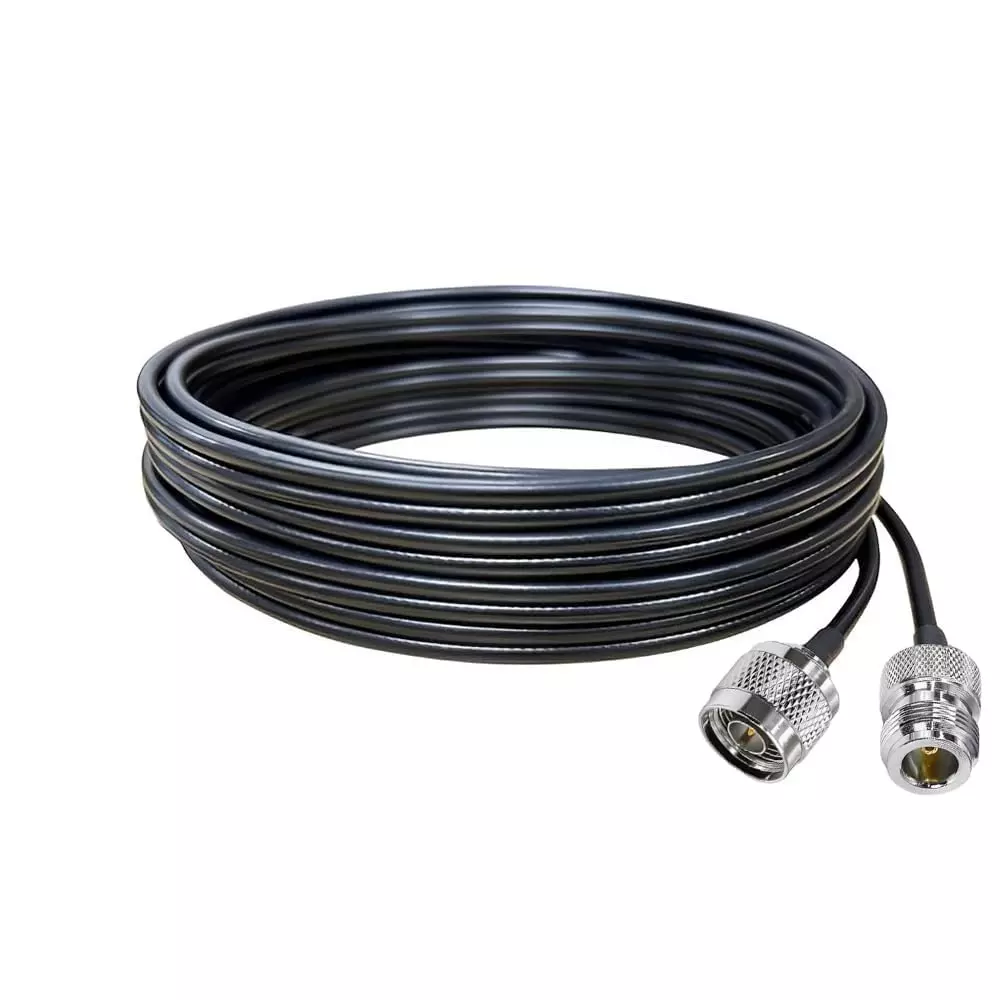 GENERIC RG-58 N-Male to N-Female Low Loss Coaxial Cable 8 m Length 50 Ω Impedance, CA0011