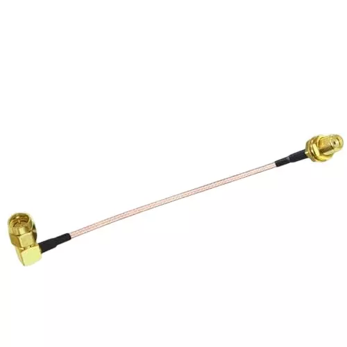GENERIC RG-316 SMA Male Right Angle 90° to SMA Female Straight Low Loass Coaxial Jumper Cable 30 cm (1 Ft) Length, CA0638