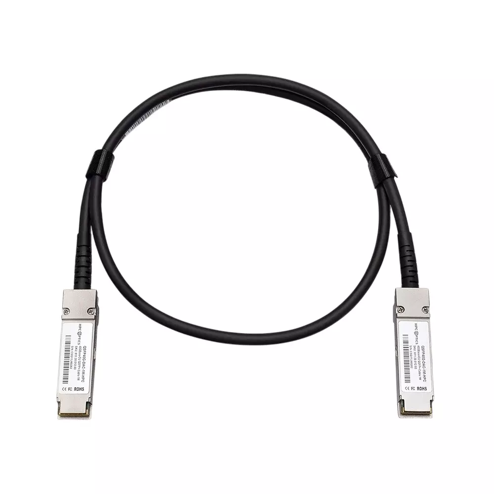 Cisco Twinax Cable 3 m Length Male-to-Male Connector 40 Gbps Data Transfer Rate, QSFP-H40G-CU3M-HPC