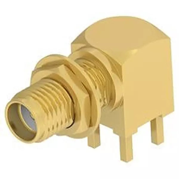 TE CONNECTIVITY RF Coaxial Connector, SMA R/A JACK, 50 OHM, PCB, 2484787-1.