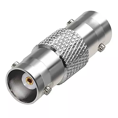 NETBOON Barrel Straight Coaxial Connector BNC Female to BNC Female Nickel-Plated Brass 50 Ohm for RF Communication, BNC-F-F-ADAP-1