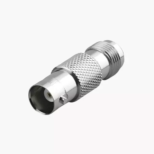 NETBOON Straight Coaxial Connector TNC Female to BNC Female Nickel-Plated Brass 50 Ohm for RF Communication, TNC-F-BNC-F-ADP-1P