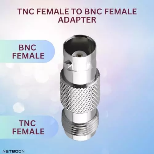 netboon-straight-coaxial-connector-tnc-female-to-bnc-female-nickel-plated-brass-50-ohm-for-rf-communication-tnc-f-bnc-f-adp-1p