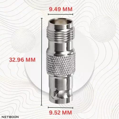 netboon-straight-coaxial-connector-tnc-female-to-bnc-female-nickel-plated-brass-50-ohm-for-rf-communication-tnc-f-bnc-f-adp-1p