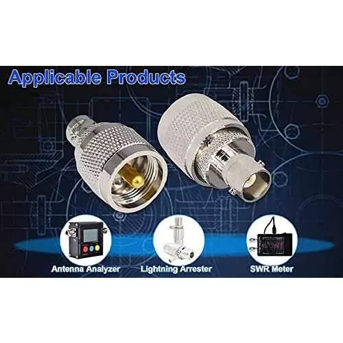 netboon-straight-coaxial-connector-uhf-male-to-bnc-female-nickel-plated-brass-50-ohm-for-rf-communication-uhf-m-bnc-f-adp-3p-pack-of-3