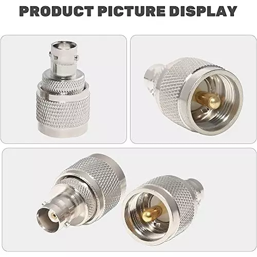 netboon-straight-coaxial-connector-uhf-male-to-bnc-female-nickel-plated-brass-50-ohm-for-rf-communication-uhf-m-bnc-f-adp-3p-pack-of-3