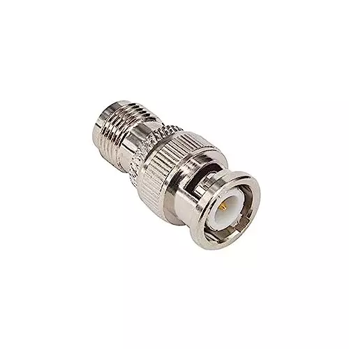 NETBOON Straight Coaxial Connector BNC Male to TNC Female 50 Ohm Nickel Plated Brass, BNC-M-TNC-F-ADP