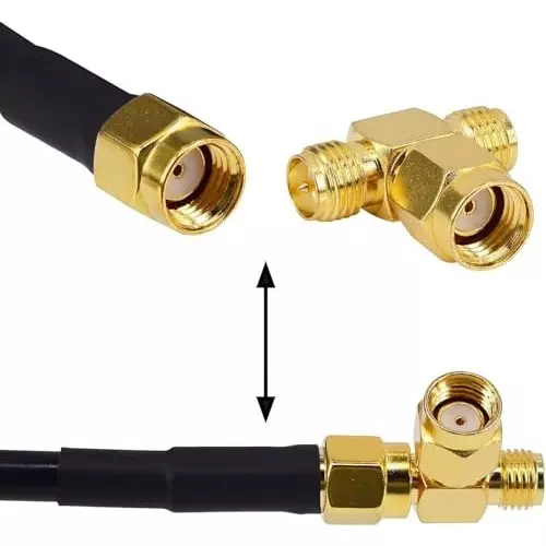 netboon-t-type-3-way-splitter-coaxial-connector-rp-sma-male-to-dual-rp-sma-female-50-ohm-nickel-plated-brass-rp-sma-m-dual-rp-sma-f-adp-2-pack-of-2