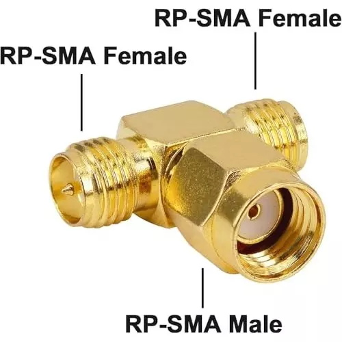 netboon-t-type-3-way-splitter-coaxial-connector-rp-sma-male-to-dual-rp-sma-female-50-ohm-nickel-plated-brass-rp-sma-m-dual-rp-sma-f-adp-2-pack-of-2