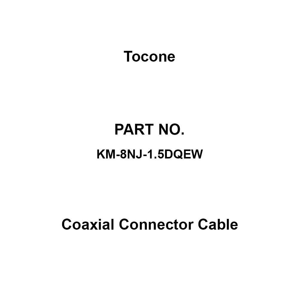 Tocone Coaxial Cable with Connector Φ3.4 mm Outer Dia 8 m Length, KM-8NJ-1.5DQEW