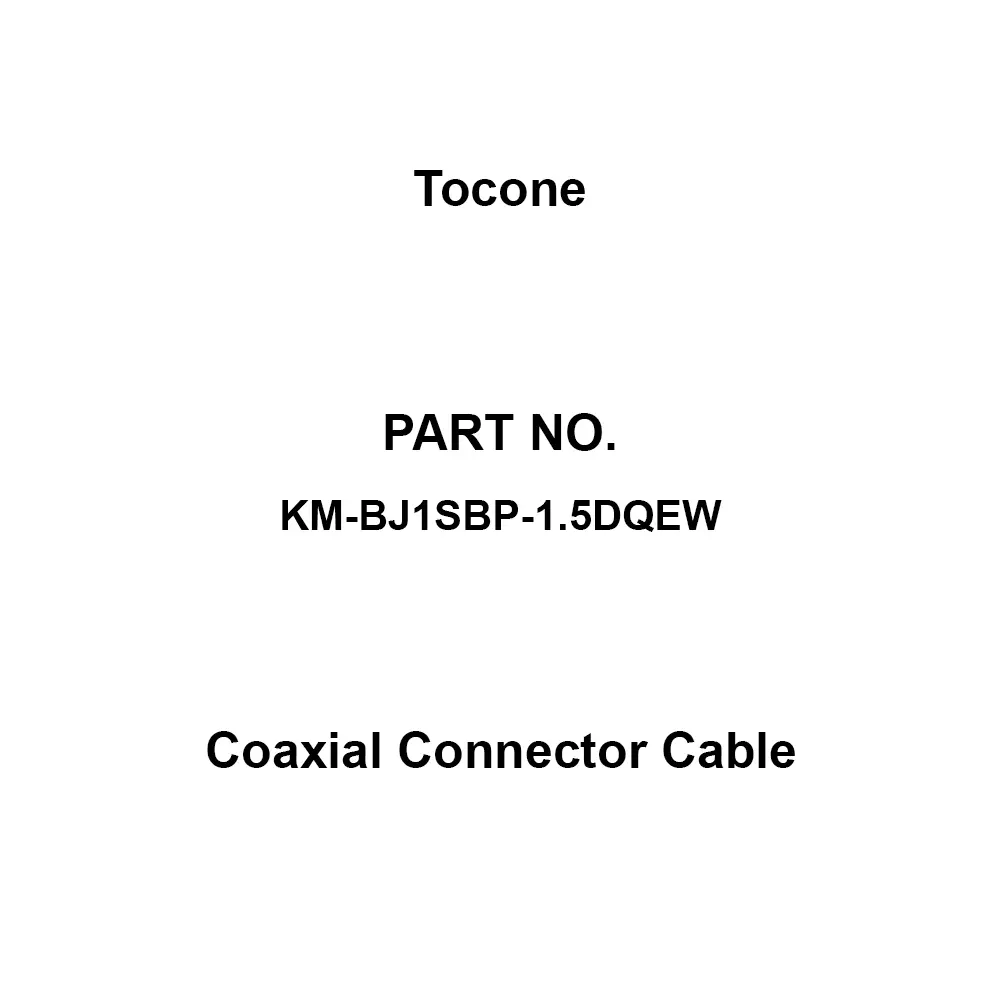 Tocone Coaxial Cable with Connector Φ3.4 mm Outer Dia 1 m Length, KM-BJ1SBP-1.5DQEW
