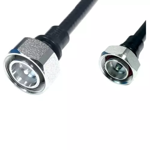 NBR Jumper Cable 5 m Cable Length 1/2 Inch (12.7 Mm) Super Flexible Foam Coaxial Cable Brass, Silver Plated, CA0097
