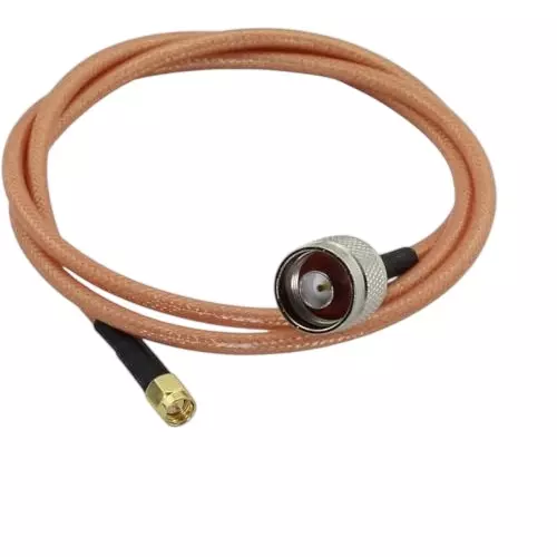 NBR RF Coaxial Jumper Pigtail Extension Cable Black N Male to SMA Male 50 cm Cable Length, CA0187