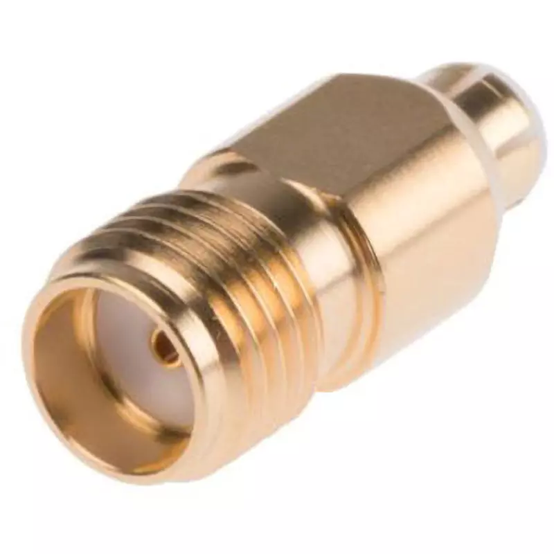 HUBER+SUHNER Coaxial Conversion Adapter 0-6 GHz Operating Frequency 50 Ω Impedance Gold, 33_MMBX-SMA-50-1/111_NE