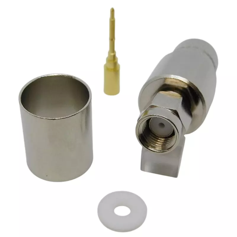 NIHON ELEPARTS Coaxial Connector Plug DC to 6 GHz or more Frequency Nickel Surface Treatment, SMA-PS-RG8AU