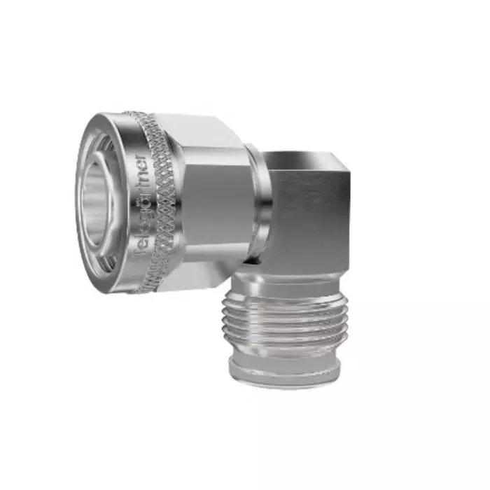 Telegartner Right Angle 50 Ω Coaxial Adapter 2.2-5 Plug to 2.2-5 Socket 0 to 6 GHz, J01462A0005