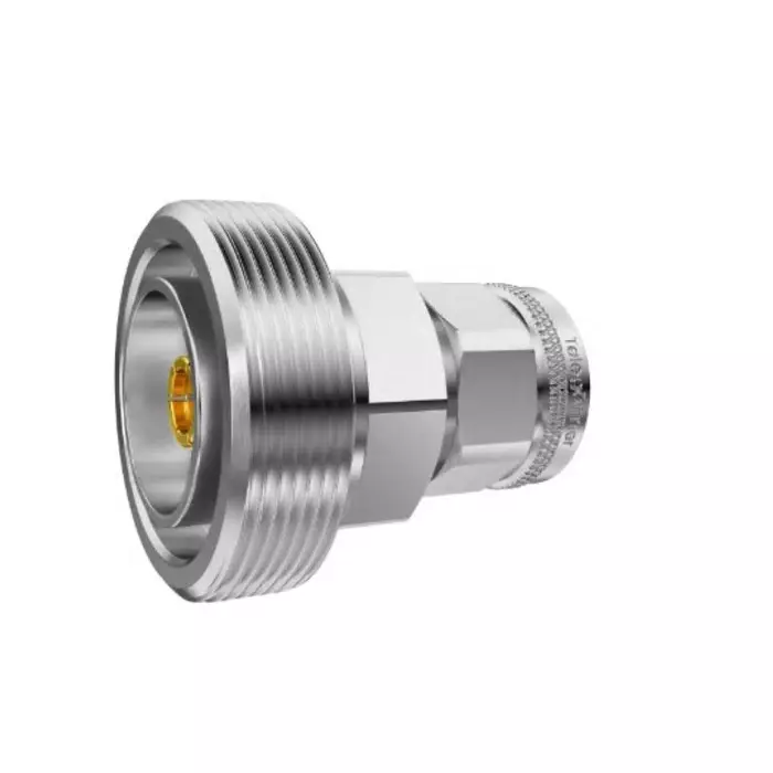 Telegartner Straight 50 Ω Coaxial Adapter 7/16 Socket to 2.2-5 Plug 0 to 6 GHz, J01122A0018
