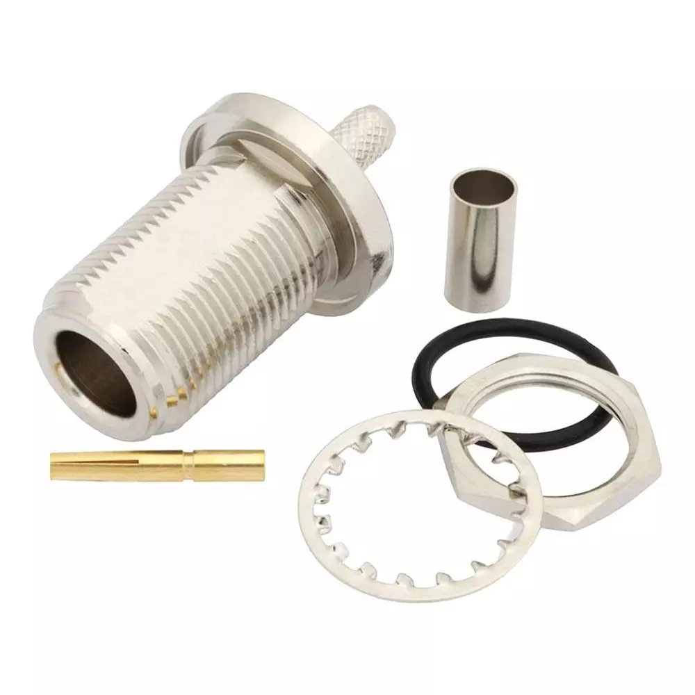 FAIRVIEW MICROWAVE RF Coaxial Connector, N JACK, 50 OHM, 6GHZ, FMCN1746