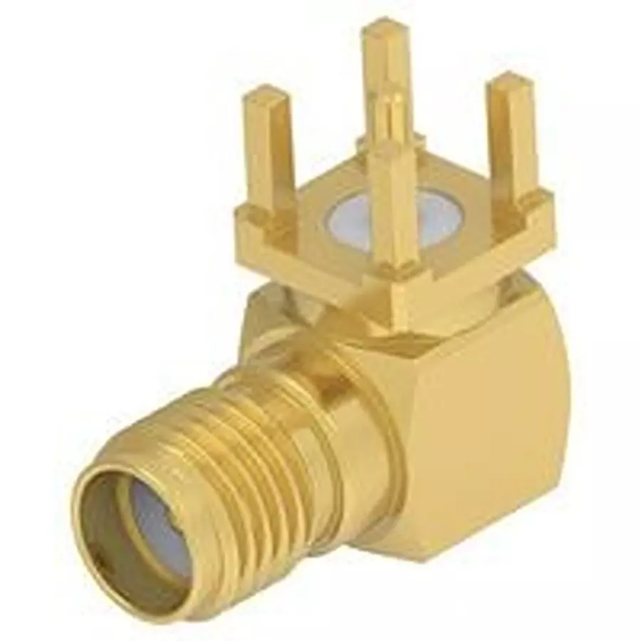 TE CONNECTIVITY RF Coaxial Connector, SMA R/A JACK, 50 OHM, PCB, 2484782-1.