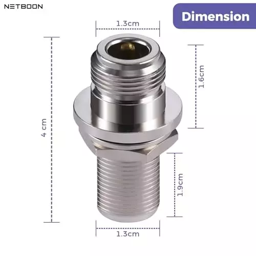 netboon-straight-coaxial-connector-n-female-to-n-female-nickel-plated-brass-50-ohm-for-rf-communication-n-f-n-f-bh-adp-3p-pack-of-3