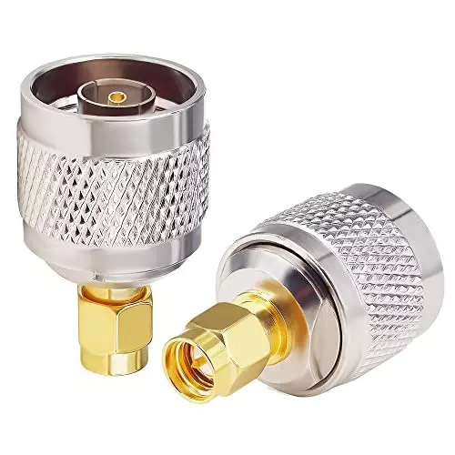 netboon-straight-coaxial-connector-n-male-rp-to-sma-male-nickel-plated-brass-50-ohm-for-rf-communication-n-m-rp-sma-m-adp-3p-pack-of-3