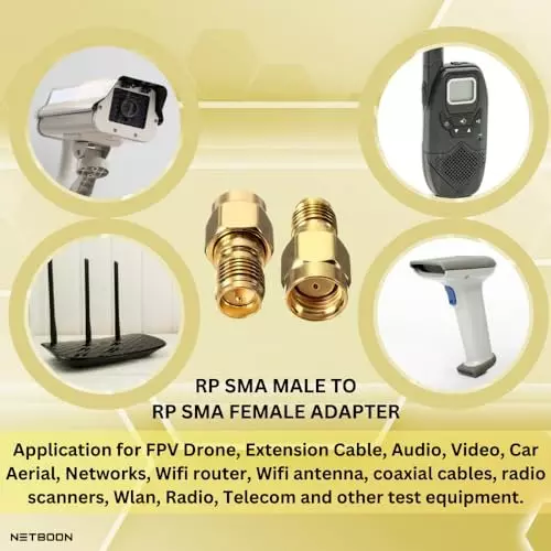 netboon-straight-coaxial-connector-rp-sma-male-to-rp-sma-female-nickel-plated-brass-50-ohm-for-rf-communication-sma-m-rp-sma-f-rp-adp-3p-pack-of-3