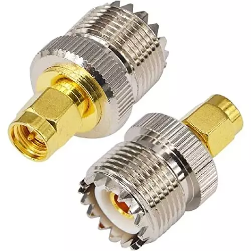 netboon-straight-coaxial-connector-uhf-female-to-sma-male-nickel-plated-brass-50-ohm-for-rf-communication-uhf-f-sma-m-adp-5p-pack-of-5
